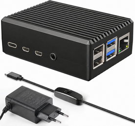 Raspberry Pi 4 4GB Bundle Kit incl. Home Assistant ge&iuml;nstalleerd, compleet set met aluminium behuizing