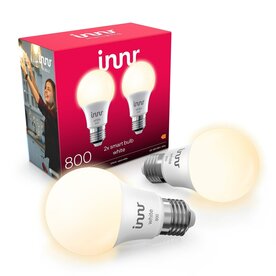 Verpakking met twee E27-lampen voor instelbaar wit licht