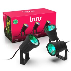 Innr Smart Outdoor Spot Colour set van 3 slimme buitenspots, zwarte buitenlampen