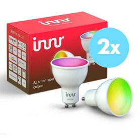 twee slimme GU10-kleurenspots, set van twee lampen met GU10-fitting