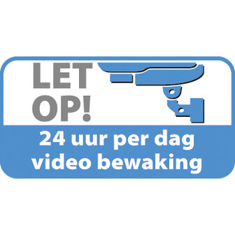 Sticker Camerabeveiliging, binnenkant plakken