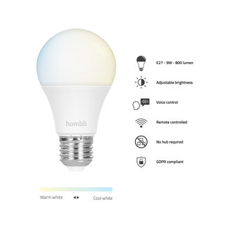 Hombli Slimme lamp (E27 9W wifi)