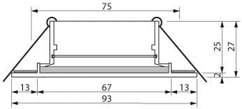Ledspot-inbouwframe badkamer IP44, aluminium wit, incl. GU10-fitting