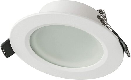 Ledspot-inbouwframe badkamer IP44, aluminium wit, incl. GU10-fitting