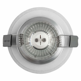 Ledspot-inbouwframe badkamer IP44, zilver mat aluminium, incl. GU10-fitting