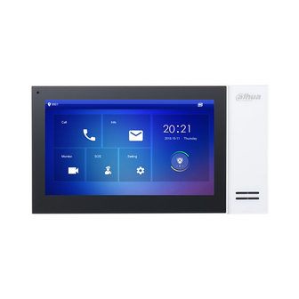 Dahua Video Intercom 7&quot; binnenpost wit