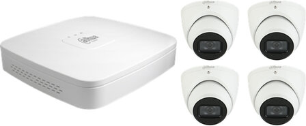 Dahua 4K Camera Set: 4 eyeball camera's + recorder (4TB)