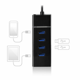 ACT 4 Poorts USB 3.0 Hub