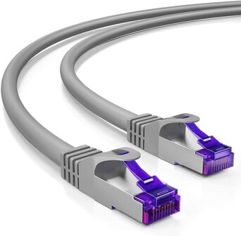 UTP 100 cm CAT7 patchkabel S-FTP PIMF Grijs, 2x RJ45 Male