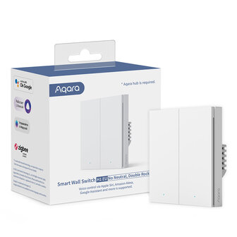 Aqara Smart Wall Switch H1 (no neutral, dubbele schakelaar) Zigbee