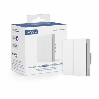 Aqara Smart Wall Switch H1 (with neutral, dubbele schakelaar) Zigbee