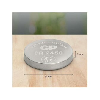 GP CR2450 lithium batterij 5-pack