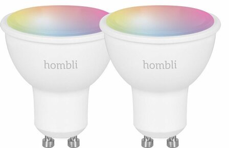 Hombli Slimme RGBW-spot (GU10 5W wifi) 2-pack