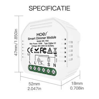 Moes Slimme inbouw dimmer