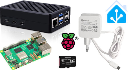 Raspberry Pi 5 4GB Bundle Kit incl. Home Assistant ge&iuml;nstalleerd