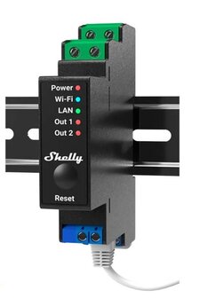 Shelly PRO 2PM DIN-Rail schakelaar