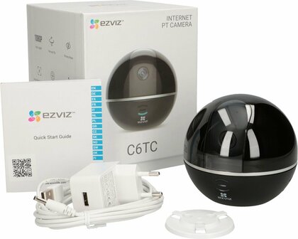 Ezviz C6TC - 2MP Wi-Fi Pan-Tilt Beveiligingscamera - Voor binnen - Zwart
