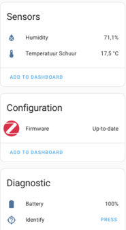Sonoff Zigbee Temperatuur en Luchtvochtigheidssensor