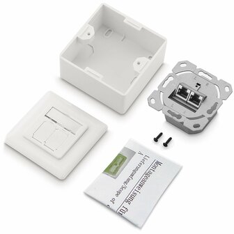 Datawandcontactdoos CAT6 2-Voudig