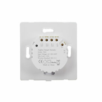 SmartWise slimme Zigbee dubbele wandschakelaar zonder frontpanel