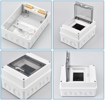 Opbouwzekeringkast voor 5 modules IP65