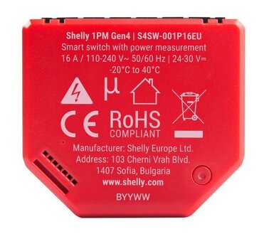 Shelly 1PM Gen 4