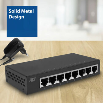 8 Poorts Netwerk Switch 10/100/1000 Mbps