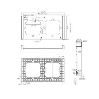 Sonoff Switch Frame voor M5-80 SwitchMan 2-voudig