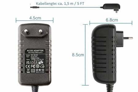 24V 1A gestabiliseerde geschakelde Stekkervoeding