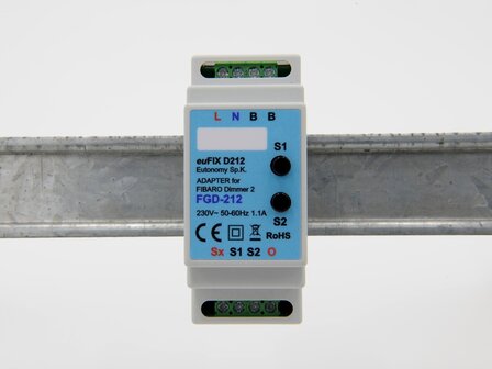 Adapter voor DIN TH35-rail voor Fibaro Dimmer 2