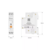 Achterzijde van de relaismodule met DIN-rail klem voor montage in een groepenkast