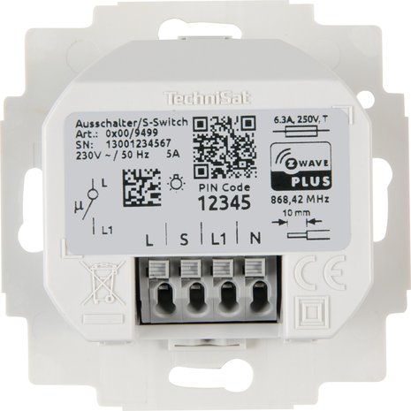 Technisat Aan/Uit Inbouwschakelaar voor BJ (Z-Wave Plus)