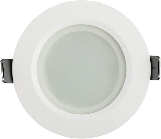 Ledspot-inbouwframe badkamer IP44, aluminium wit, incl. GU10-fitting