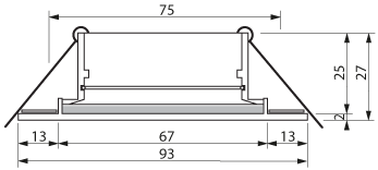 Ledspot-inbouwframe badkamer IP44, zilver mat aluminium, incl. GU10-fitting