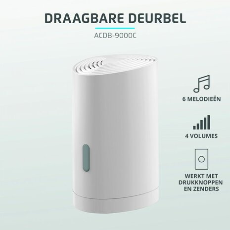 ACDB-9000AC Draagbare Deurbel Set (Batterij)