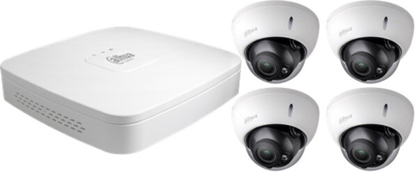 Dahua 4K Camera Set: 4 dome camera's + recorder (4TB)