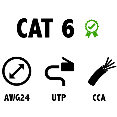 Ethernet CAT6 Netwerkkabel UTP 50 meter