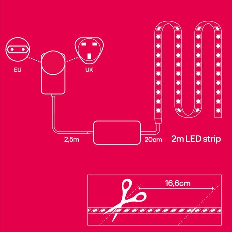 Innr Slimme Flexibele LED Strip - Kleur - 2 meter