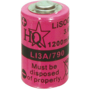 Lithium thionyl chloridebatterij 3.6 V 1200 mAh, LI3A/790