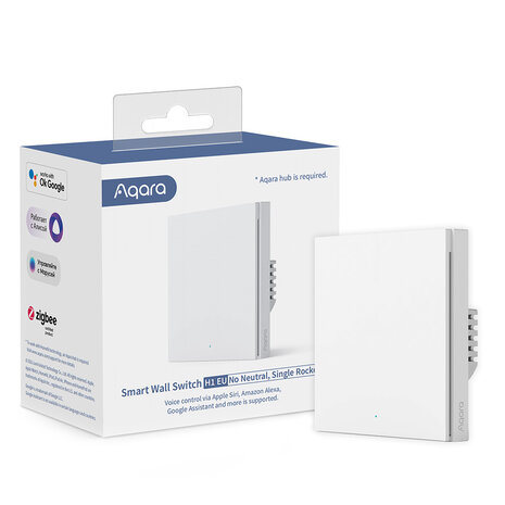 Aqara Smart Wall Switch H1 (no neutral, enkele schakelaar) Zigbee