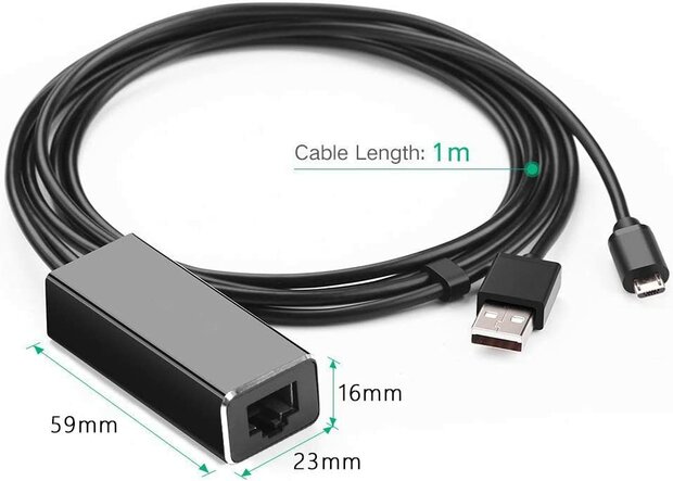 Ethernet Adapter voor TV Sticks of HC3L