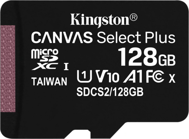 Kingston MicroSDXC Canvas Select Plus 128 GB 100MB/s CL10