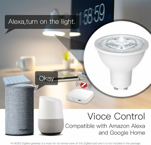 Moes GU10 Smart Bulb RGBW Zigbee