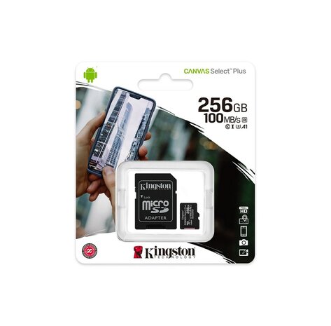 Kingston MicroSDXC Canvas Select Plus 256 GB 100MB/s CL10