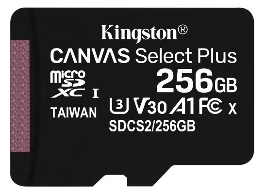 Kingston MicroSDXC Canvas Select Plus 256 GB 100MB/s CL10