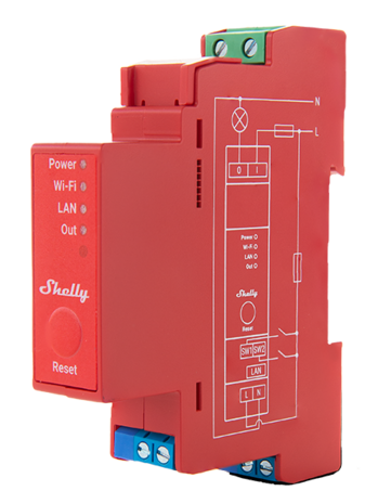 Shelly PRO 1PM DIN-Rail schakelaar