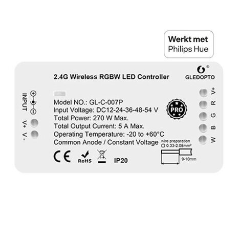 Gledopto Zigbee Pro RGBW LED controller 