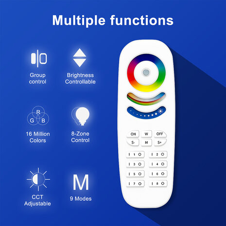 Gledopto 8-zone LED RF afstandsbediening RGB+CCT