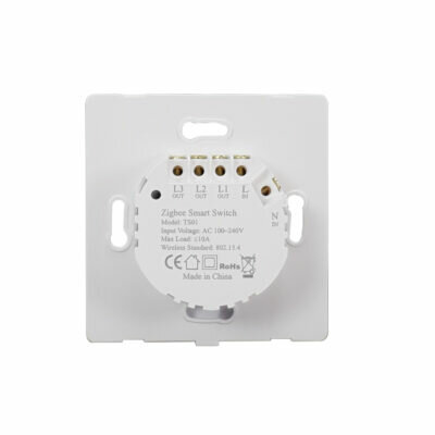 SmartWise slimme Zigbee dubbele wandschakelaar zonder frontpanel