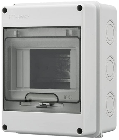 Opbouwzekeringkast voor 5 modules IP65